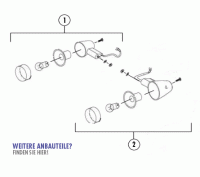  HURRICAN X1 JL50QT-4 4T AC Blinker hinten für Baotian BT49QT-7