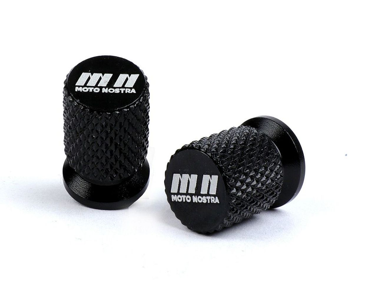 Ventilkappen Set 2 Stück CNC schwarz glanz MOTO NOSTRA universal
