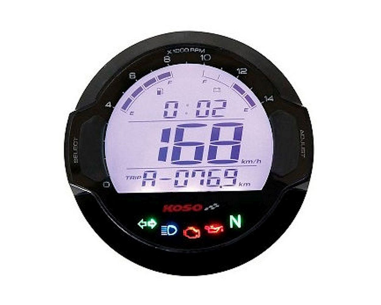 BB642W20 Tachometer KOSO D64 Digital DL03S schwarz 360 km/h