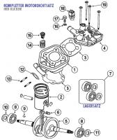  Speedfight 2 50 E2 S1 307 WRC 2T LC Kurbelwelle und Zylinder für Peugeot stehend LC Euro 2