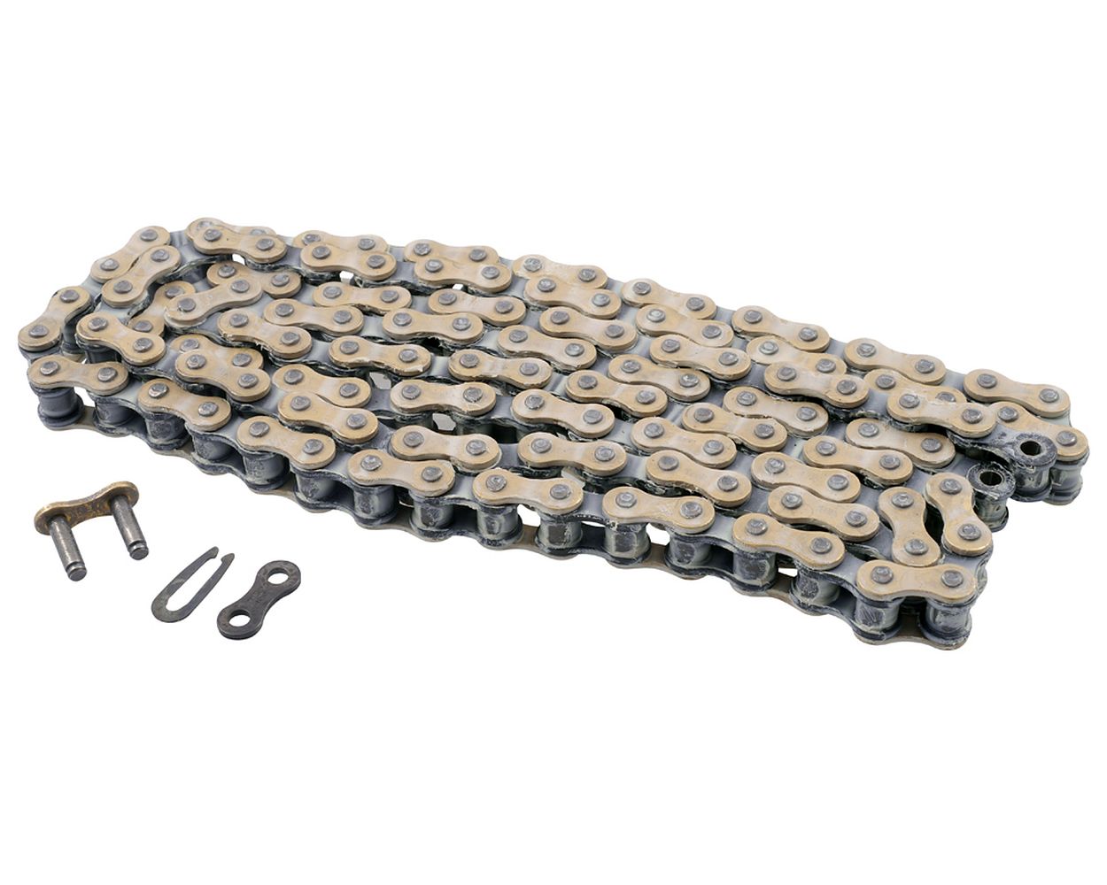 Regina Gold Kette, Verstärkte Motorradkette, 420er Teilung, 128 Glieder - kompatibel für Kreidler, Puch, Hercules sowie Yamaha und Zündapp
