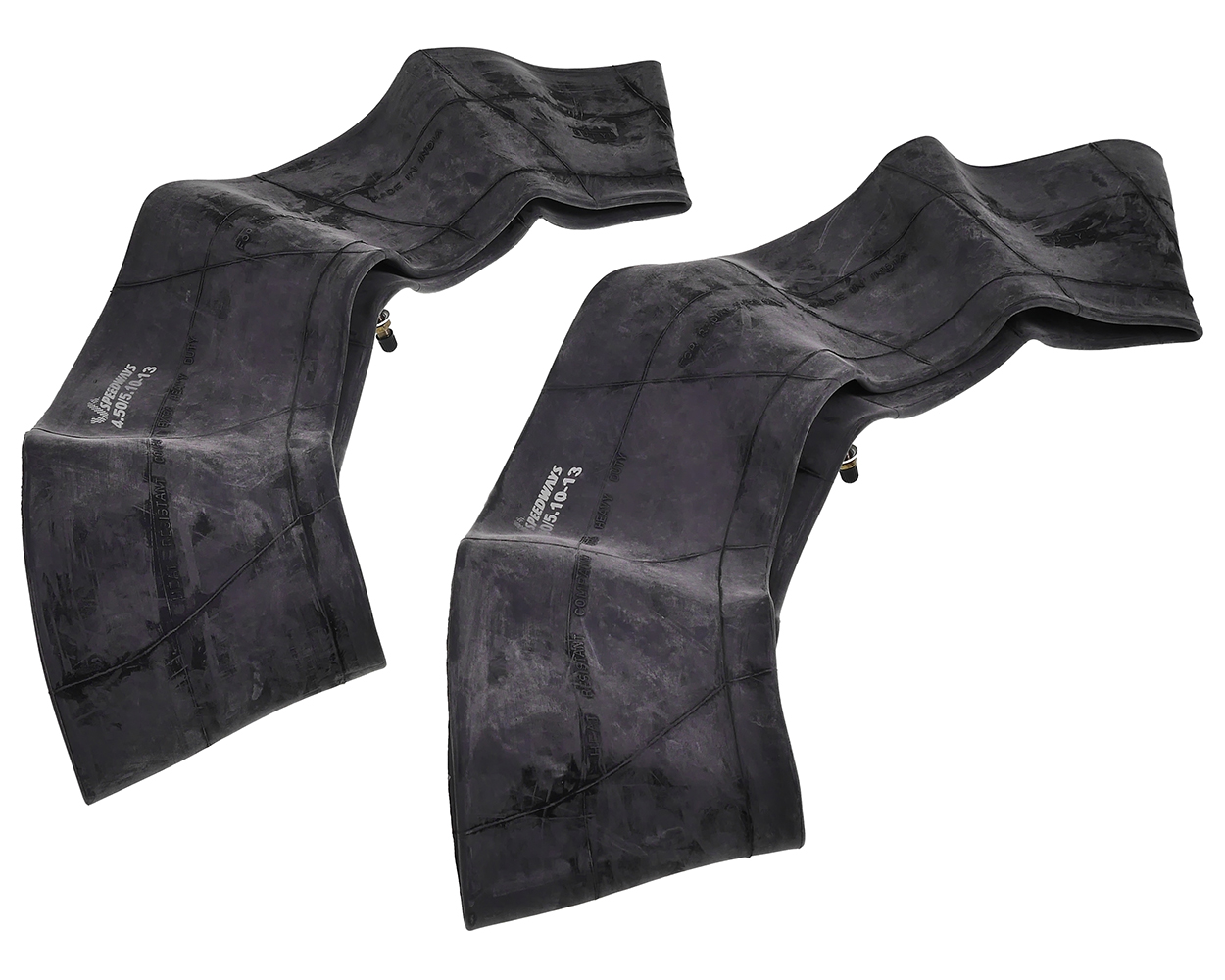 2x Schlauch SPEEDWAYS 4.50 - 5.10-13, 4 1/2 - 5 1/10-13 Zoll TR-4 passt für Rasentraktor, Rasenmäher, Aufsitzmäher