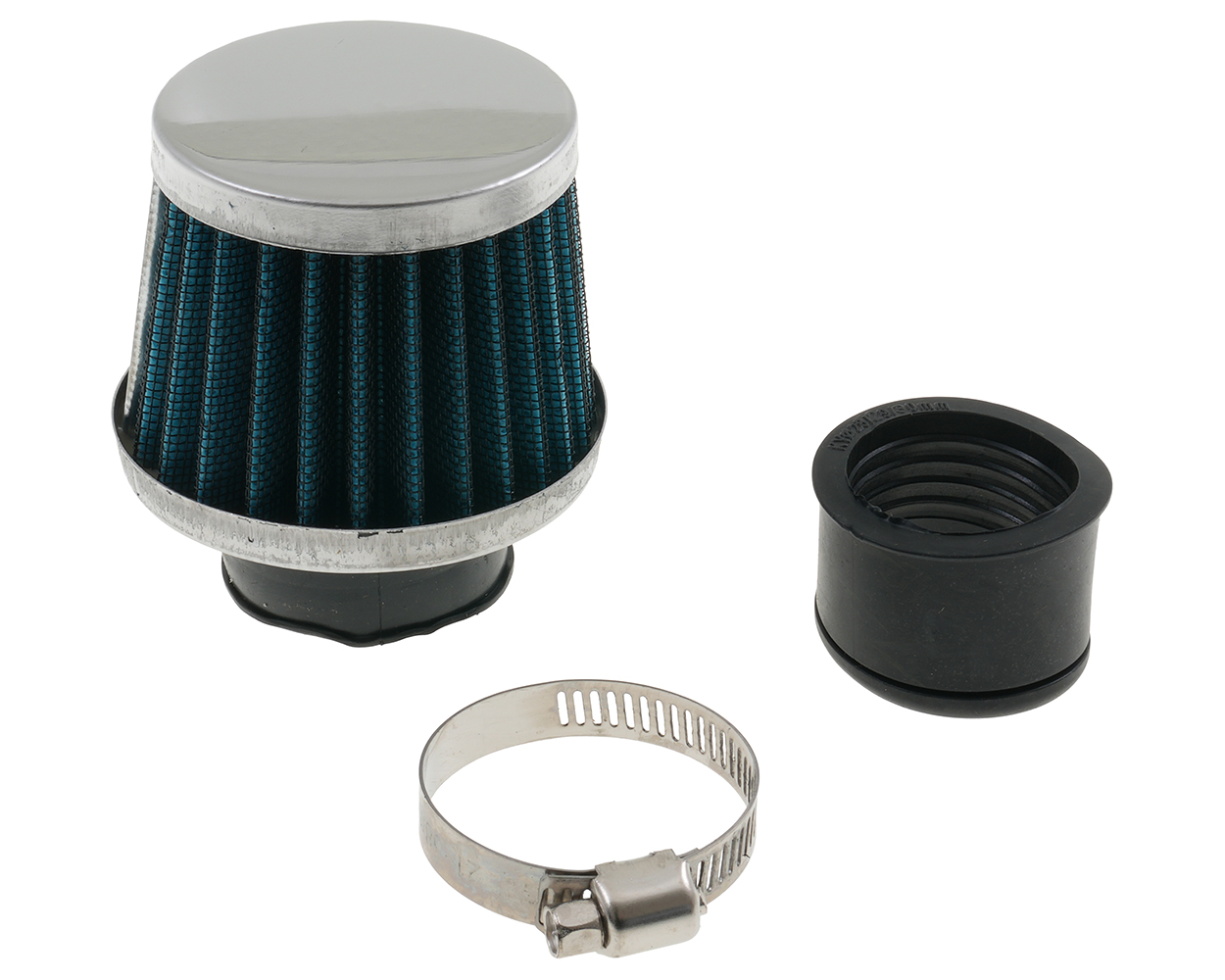 Luftfilter Mini gerade, 32 mm Anschluss, blau universal