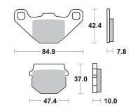 Bremsbeläge / Bremsklötze Typ-519 / S16 TRW LUCAS für Piaggio NRG, Hyosung, PGO