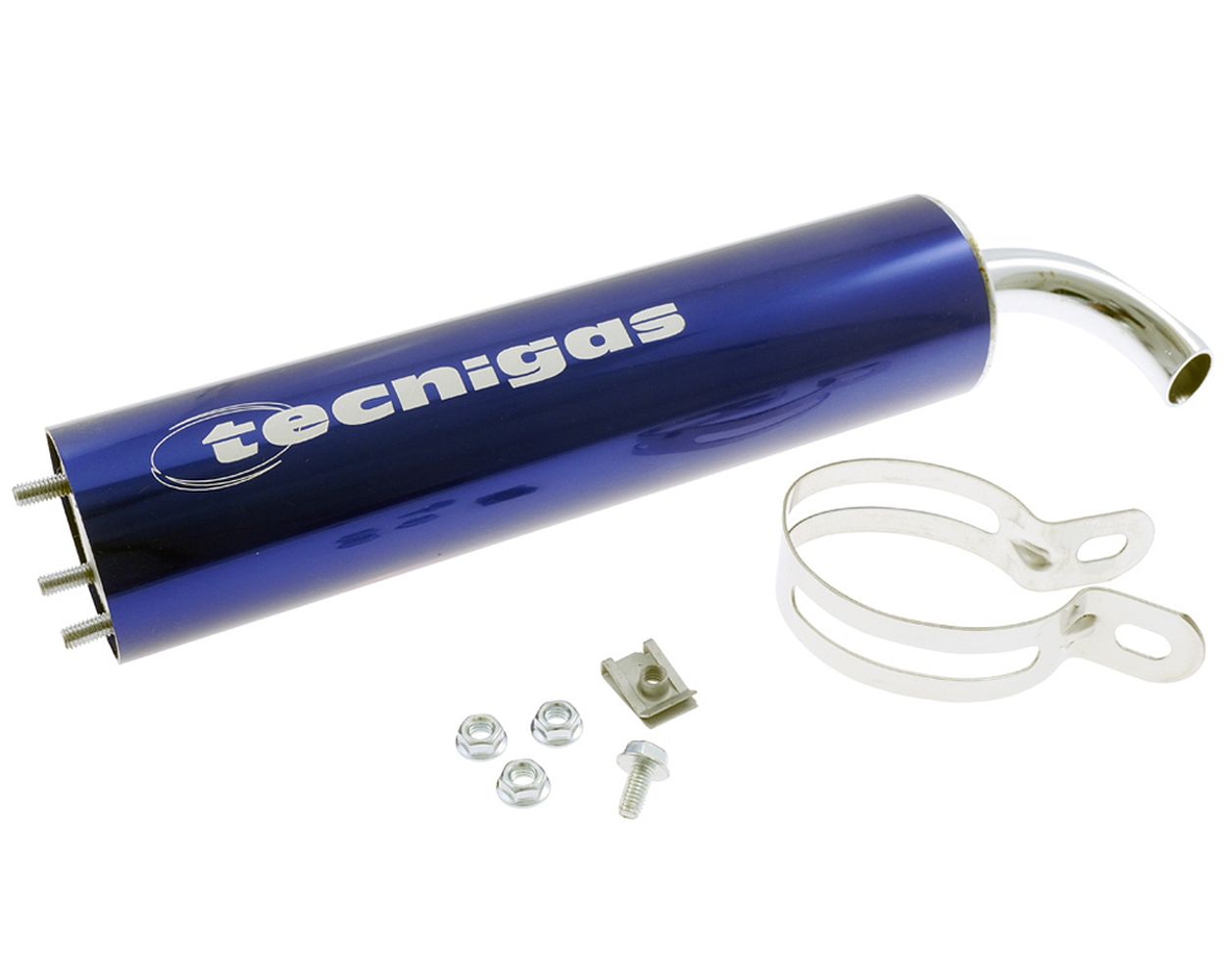 Endschalldämpfer blau für Tecnigas NEXT / TEK Auspuff