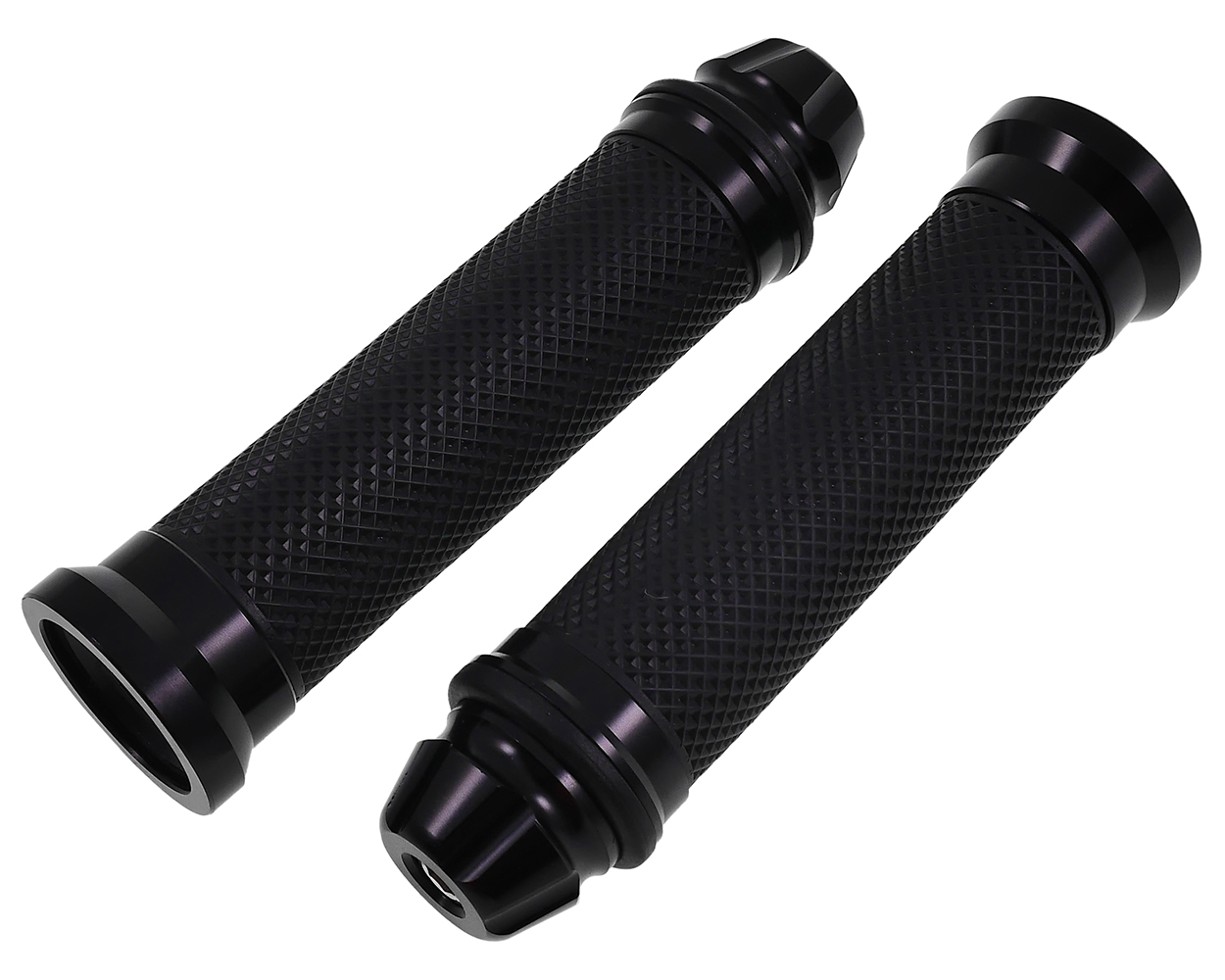 Lenkergriffe 2EXTREME schwarz CNC 22 / 24 mm kompatibel für Roller, Scooter, Motorrad, Mofa, Moped, Vespa