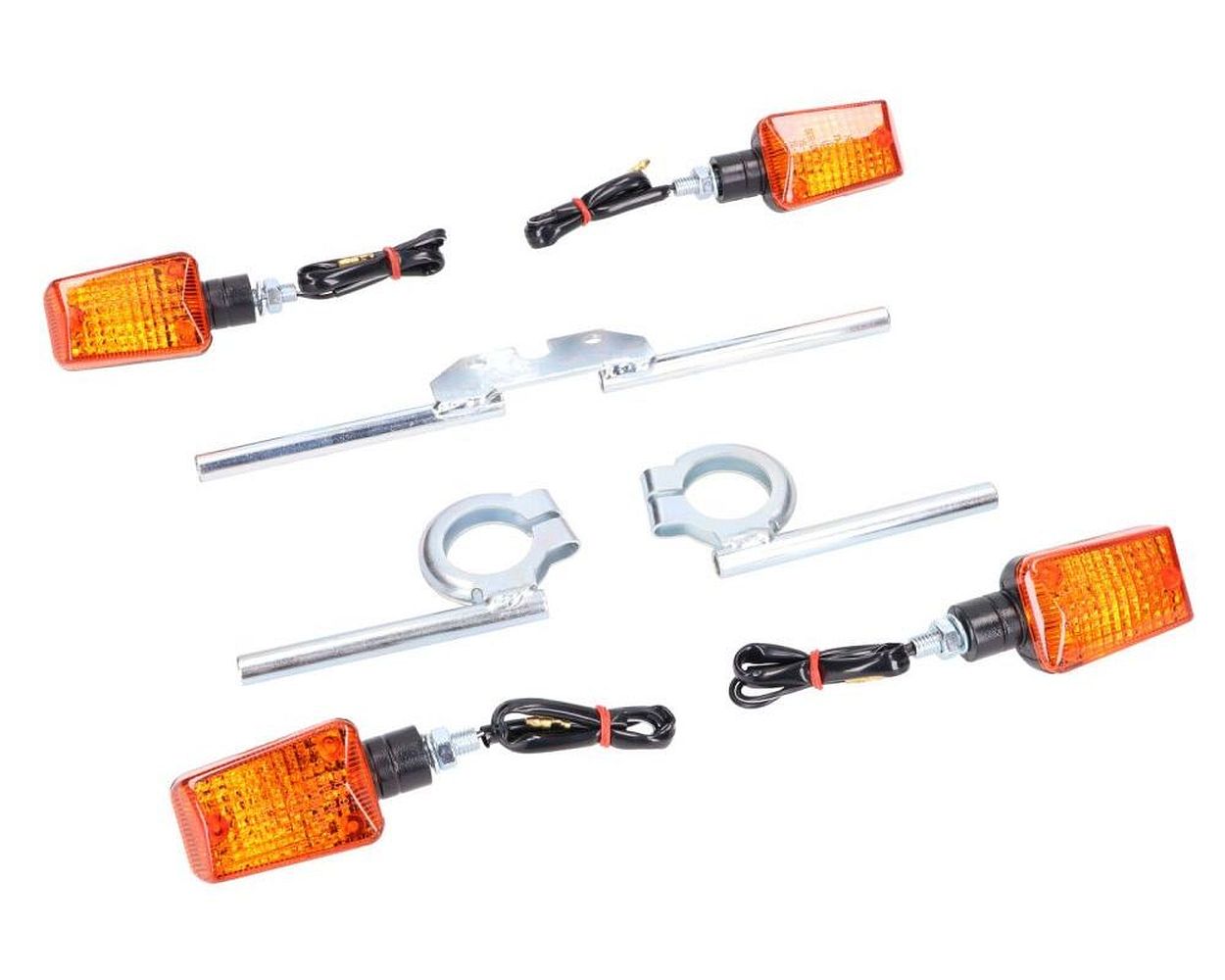 Blinker Set 12V20 W mit Blinkerträger verzinkt Simson S50 S51