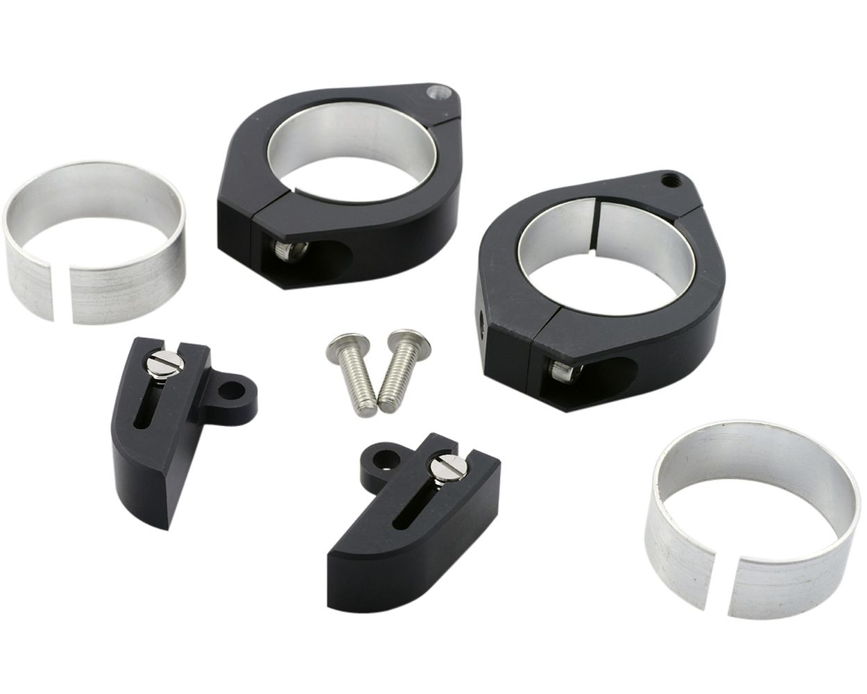 Blinkerhalter Highsider CNC Alu Motorrad Set schwarz für M8 Gewinde. 35-37 mm