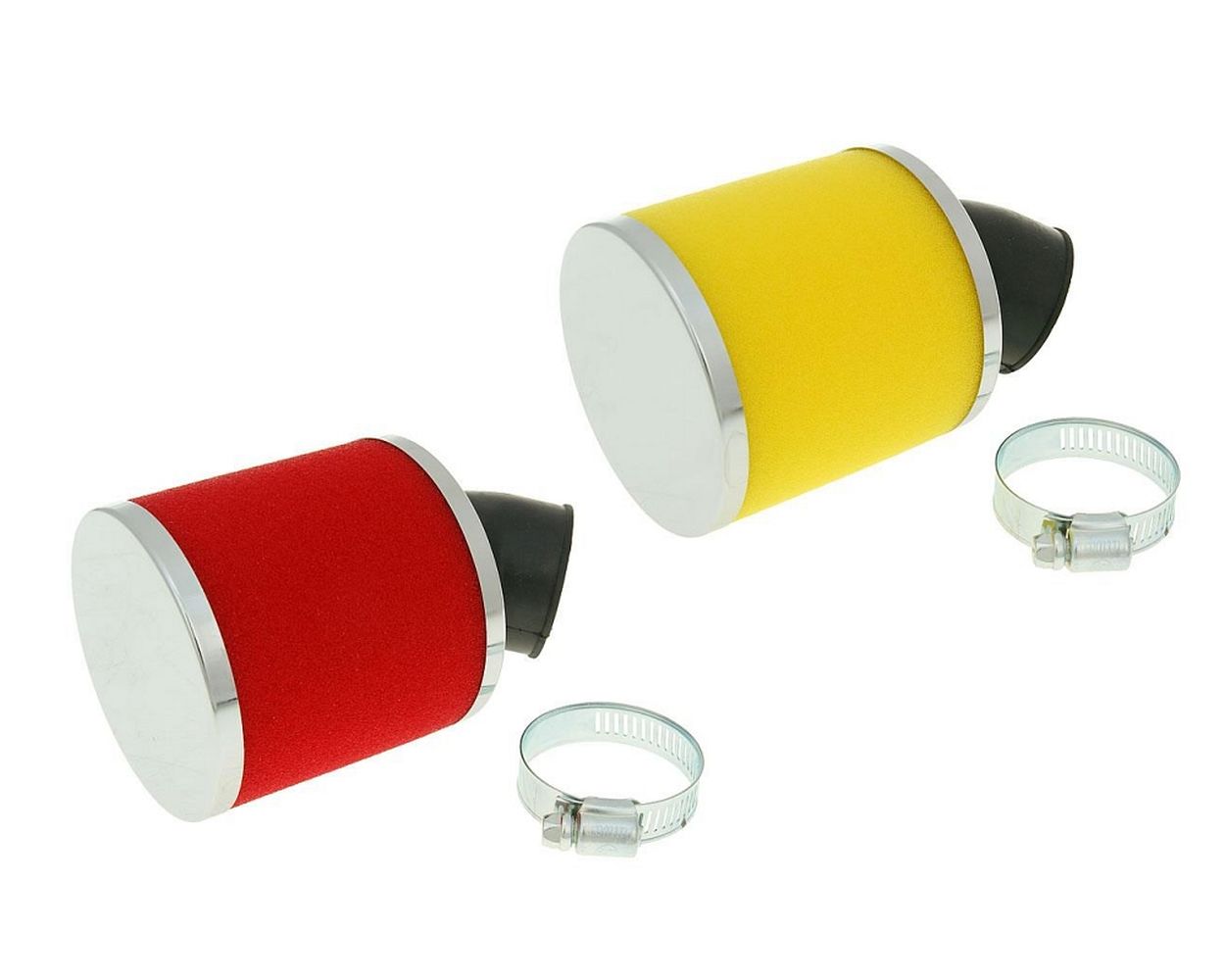 Luftfilter Big Foam verschiedene Farben ROT ABGEWINKELT 28/35 mm
