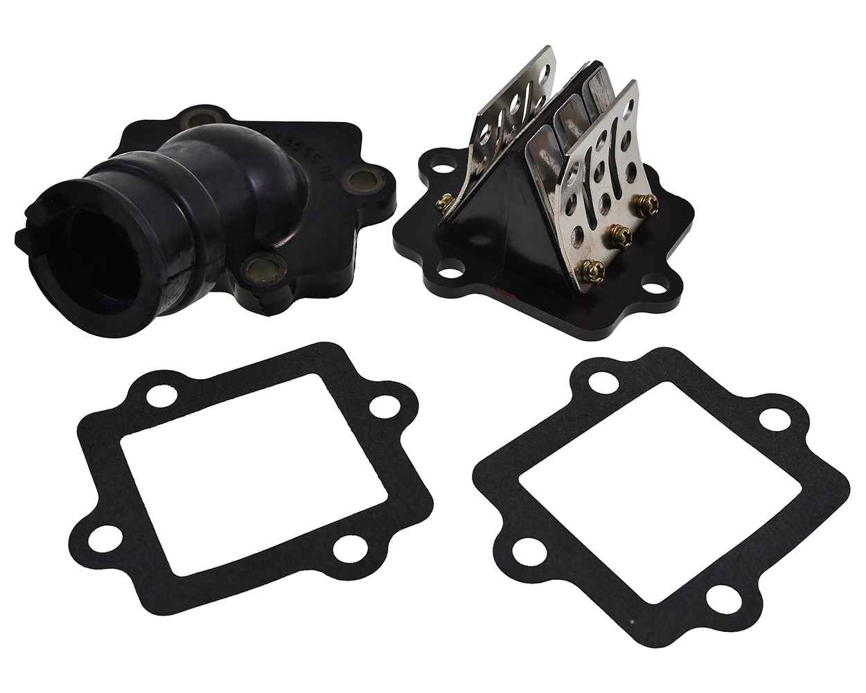 Ansaugstutzen Set mit Membranblock Racing 6 Klappen passt für Minarelli liegend