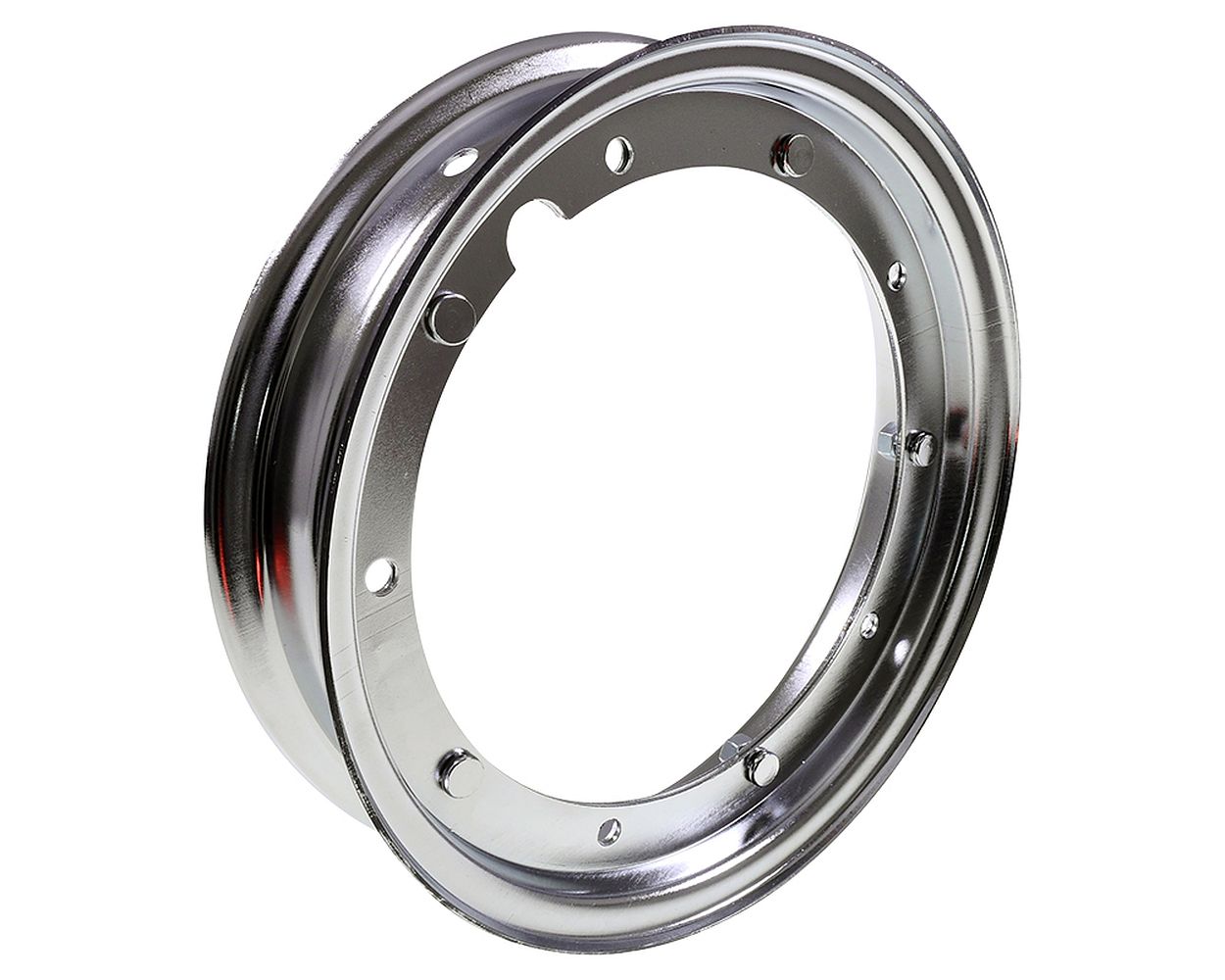 Felge offen 2.10-10 RMS Chrom für 3.00/3.50-10 Reifen