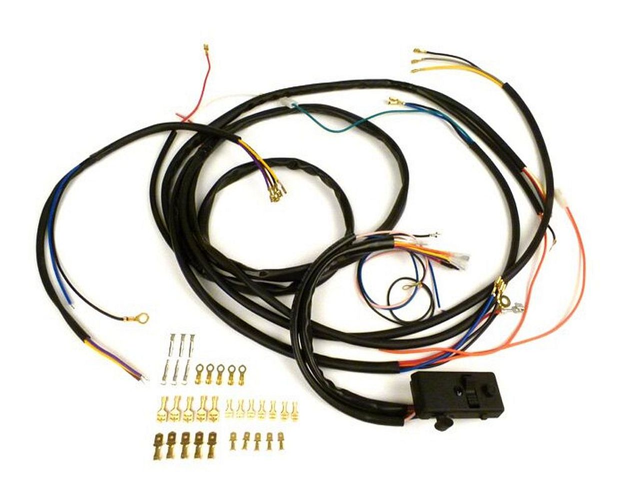 Kabelbaum Conversion Kit (inkl. Lichtschalter) BGM Vespa AC Umrüstung auf Elektronische Zündung