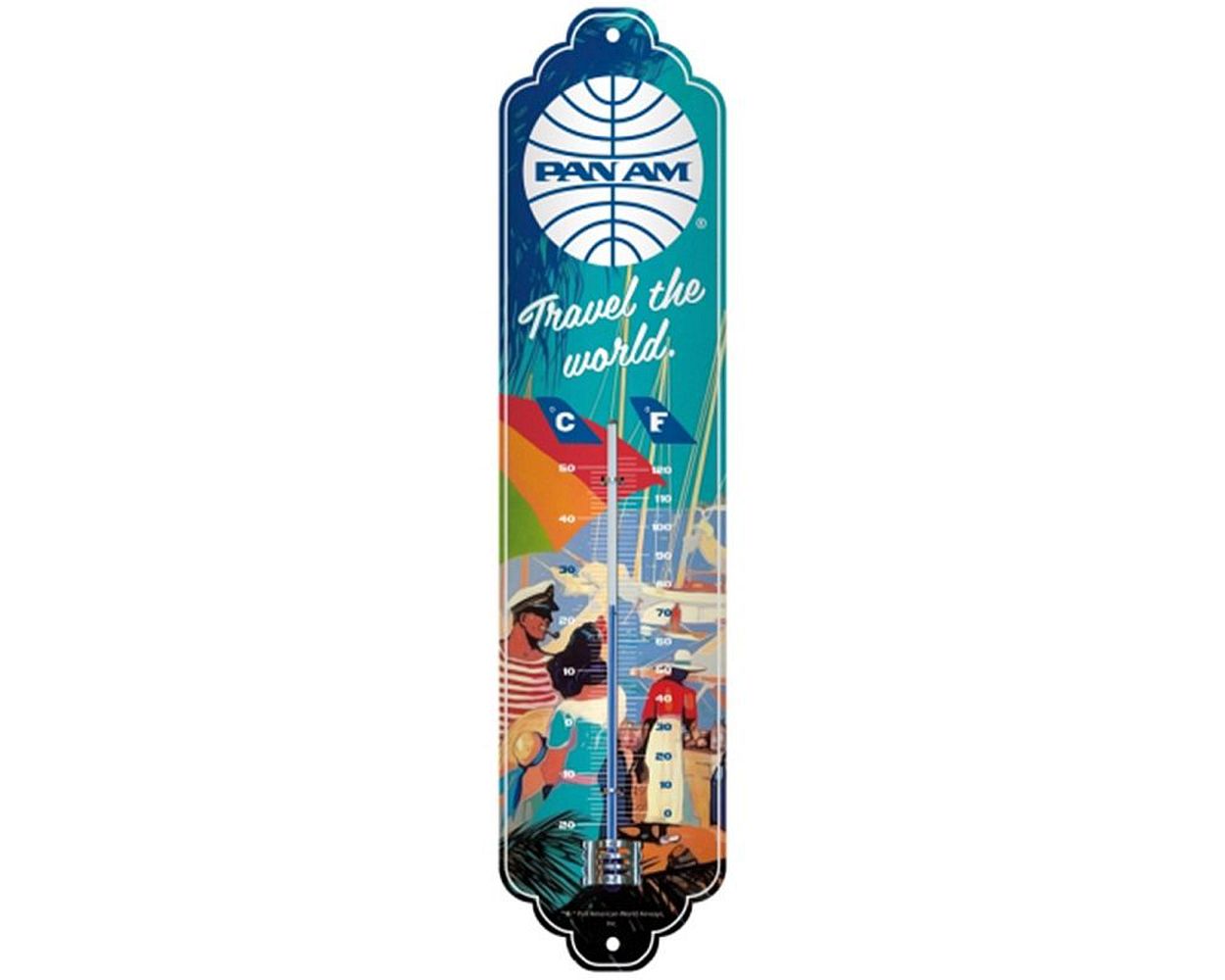 Thermometer NOSTALGIC ART Pan Am - Travel the world Seaside
