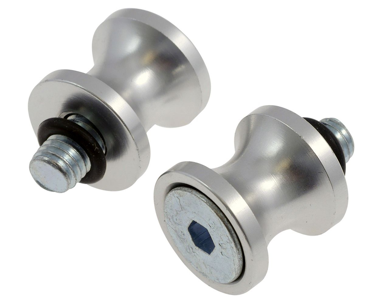 Schwingenadapter für Montageständer Bobbins Alu, silber, M8x1.25 mm, Paar