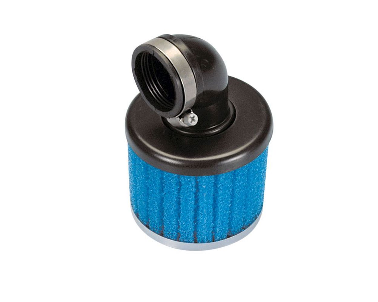 Luftfilter POLINI Special Air Box lang 90Grad blau 34 mm