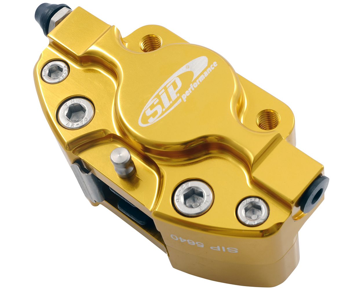 Bremssattel / Bremszange SIP für GRIMECA Classic/GRIMECA 98/MY, vorne für MMW hinten Durchmesser:31,5 mm, Aluminium eloxiert, gold, Lochabstand 53 mm