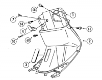  RS400 50 GY Shenke 4T AC Frontverkleidung Innen für Rex RS400, RS460, Monza