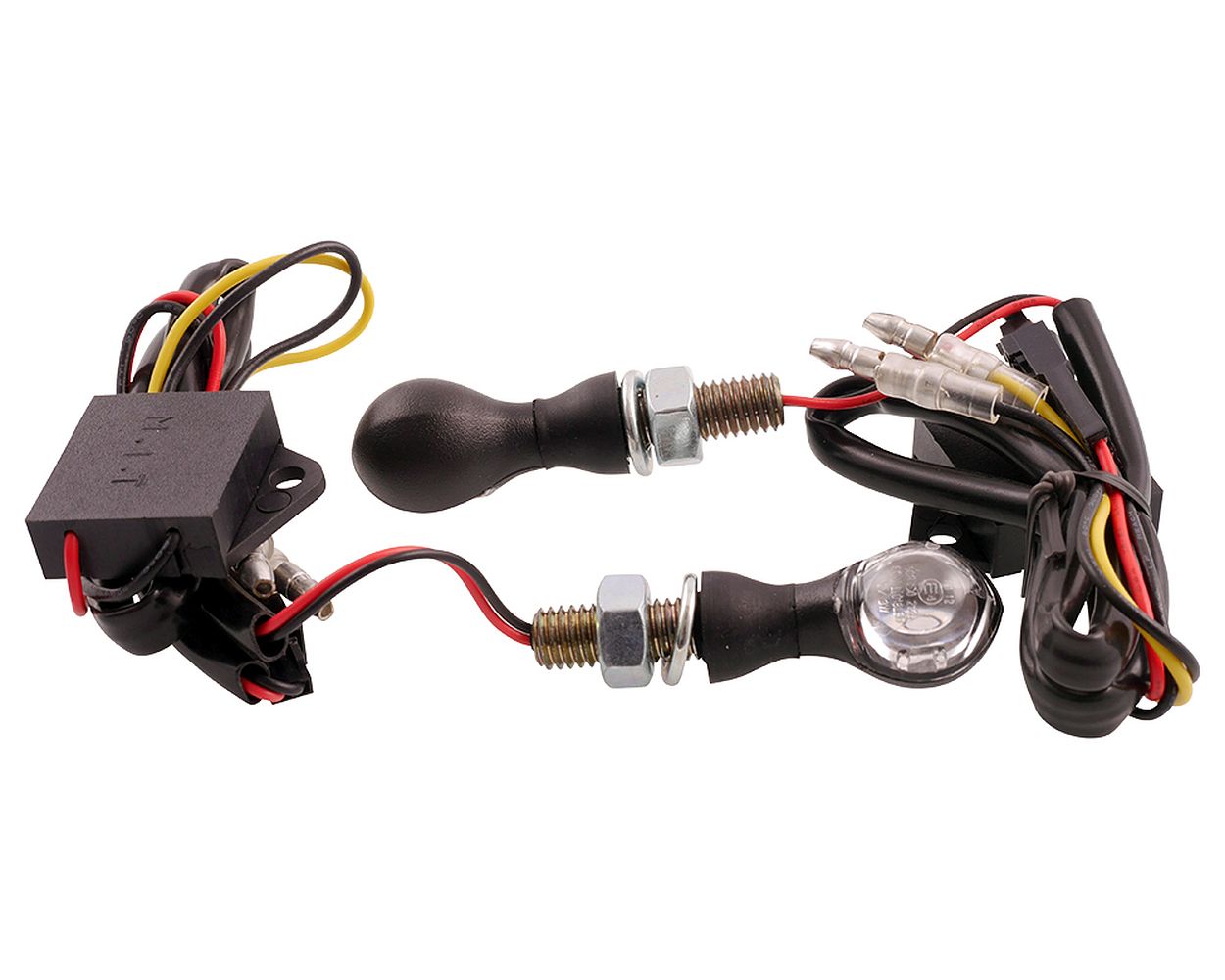 Mini Blinker VANEZ Bubble LED schwarz Paar Mini universal E-Nummer, Custom, Motorrad, Mokick, Scooter, Roller, Mofa, Moped, Quad, ATV