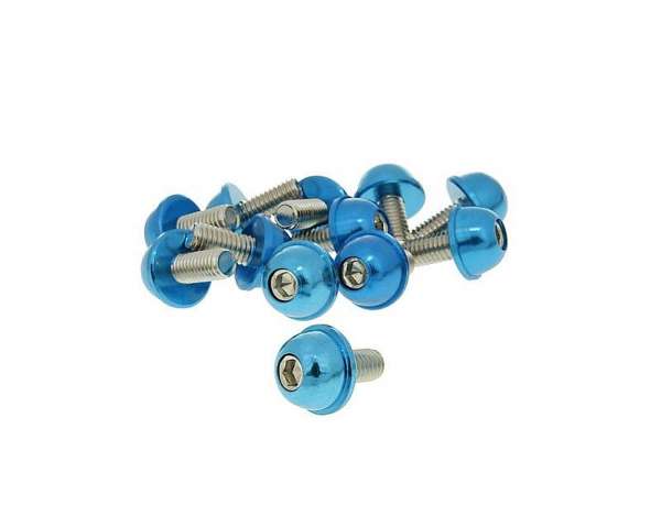 Kit de vis 12 pièces capuchon en aluminium - M6 13mm