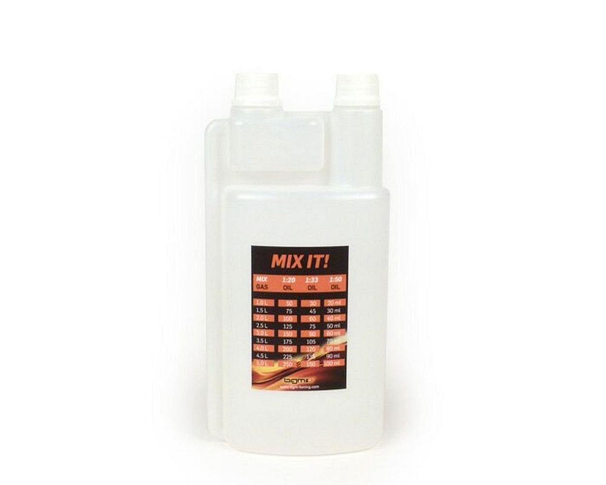 Ölmessbecher BGM 1000 ml mit Dosierkammer 60 ml und zwei Verschlüssen