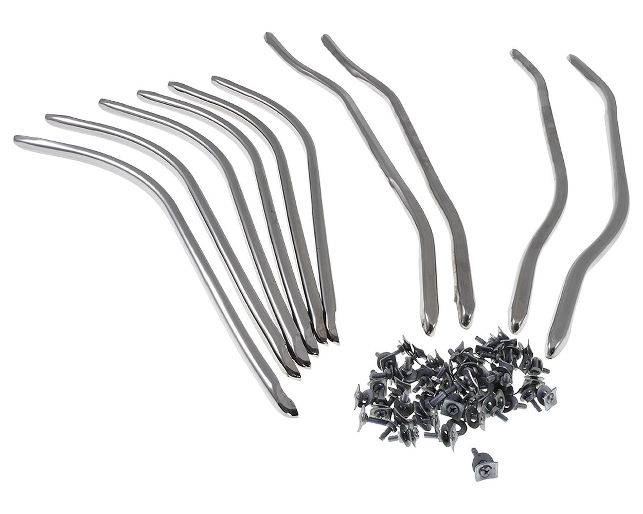 Zierleisten Trittbrett Set UNI AUTO vorne / hinten Edelstahl, Chrom