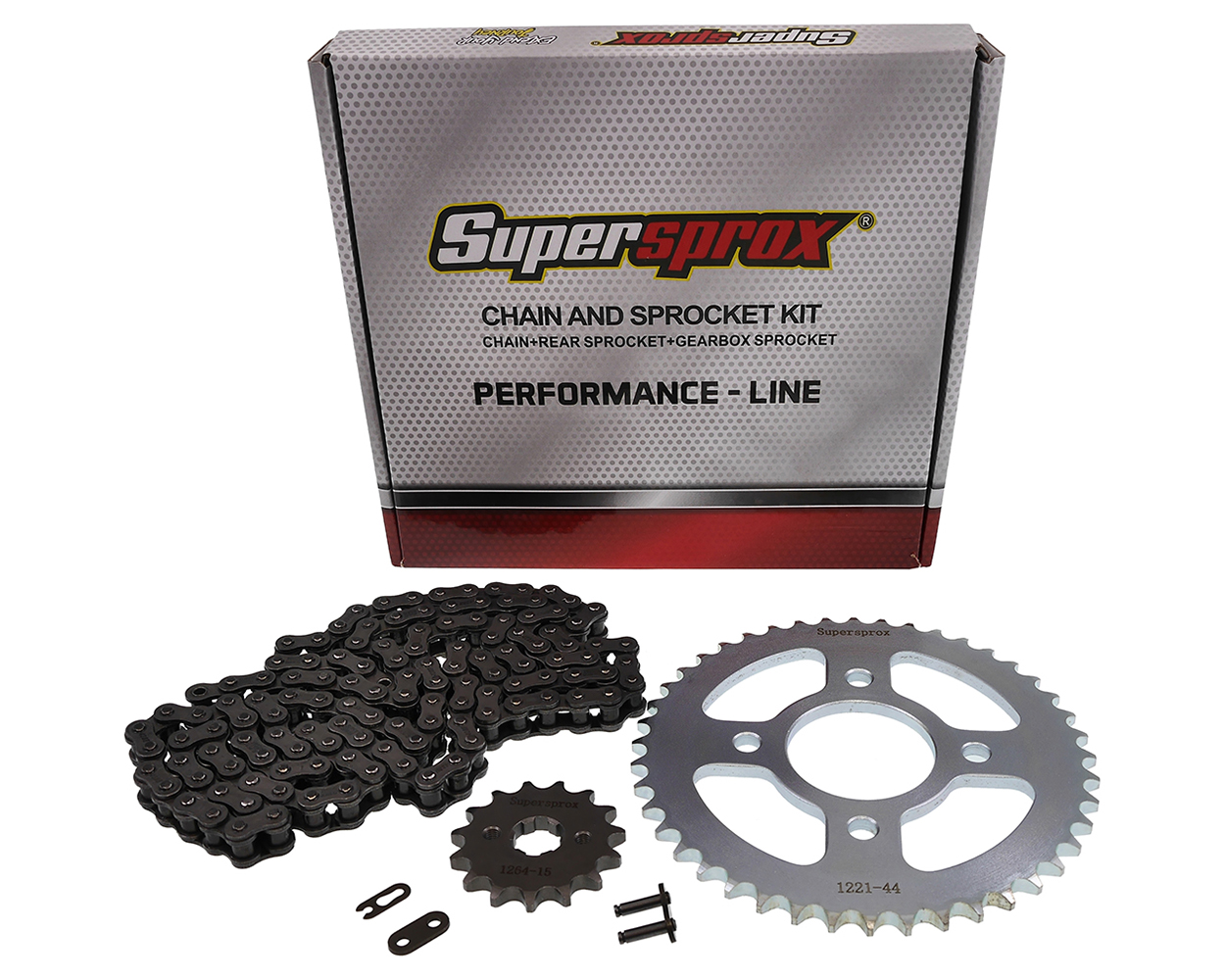 Kettensatz Performance KIT Stahl SUPERSPROX 428 Teilung 44 / 15 Zähne