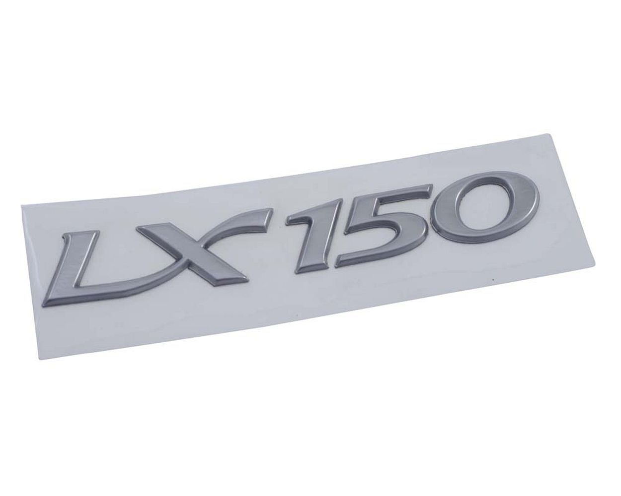 Schriftzug Aufkleber Sticker für Seitenhaube LX 150 chrom 100x15 mm
