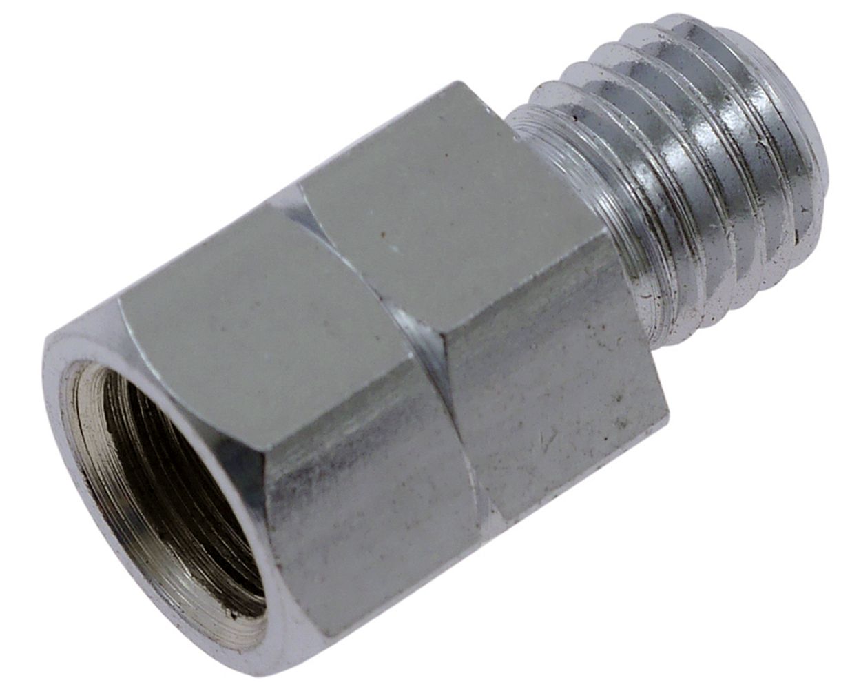 Spiegeladapter chrom von Loch M10 Rechts auf Bolzen M10 Links, Adapter Spiegel