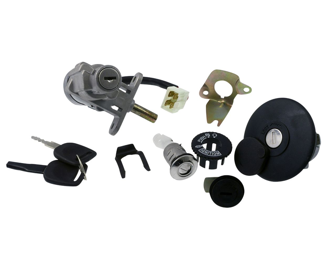 Schlosssatz Set Zündschloss + Tankdeckel + Sitzbankschloss Rivello