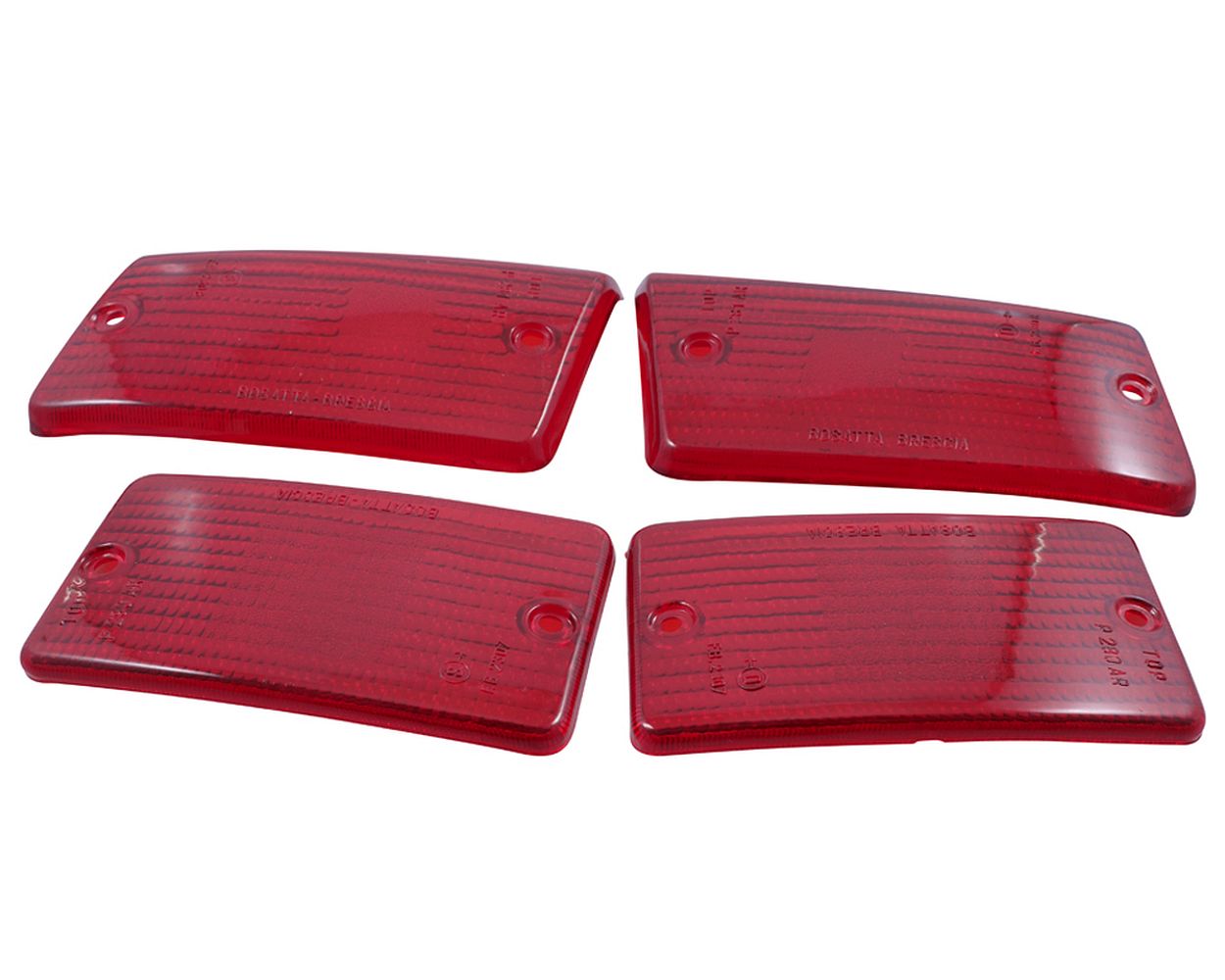 Blinkerglas Set BOSATTA vorne und hinten PK XL2 50-125 rot