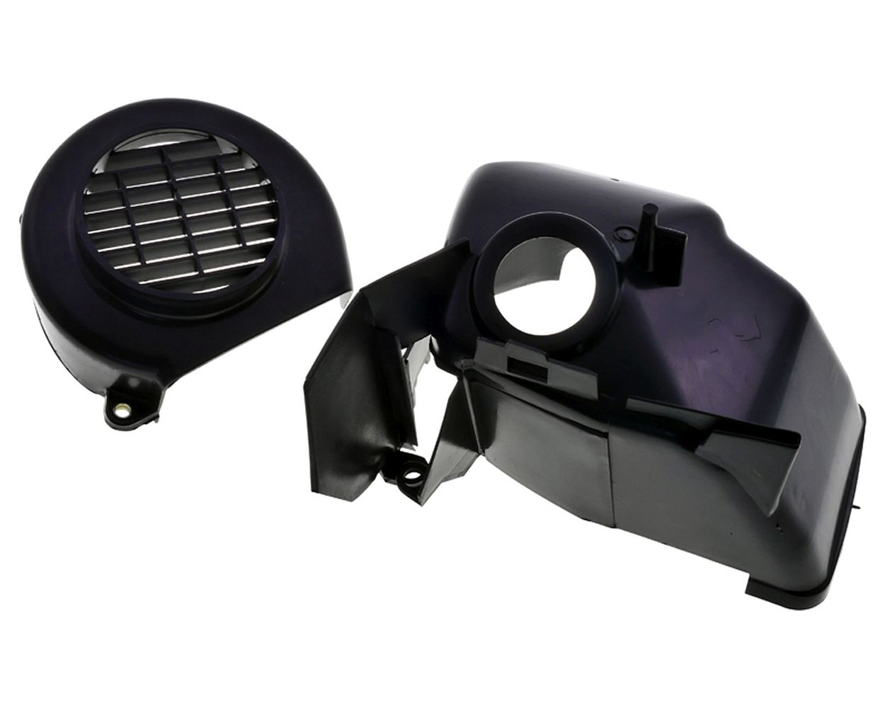 Lüfterradabdeckung Zylinderkühlhaube Set schwarz