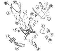  RS750 AA 5A 4T AC Verkleidung Mitte für Rex Imola 50 / 125, RS750