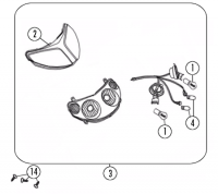  Imola 125 4T AC Scheinwerfer für Rex Imola 50 / 125, RS750