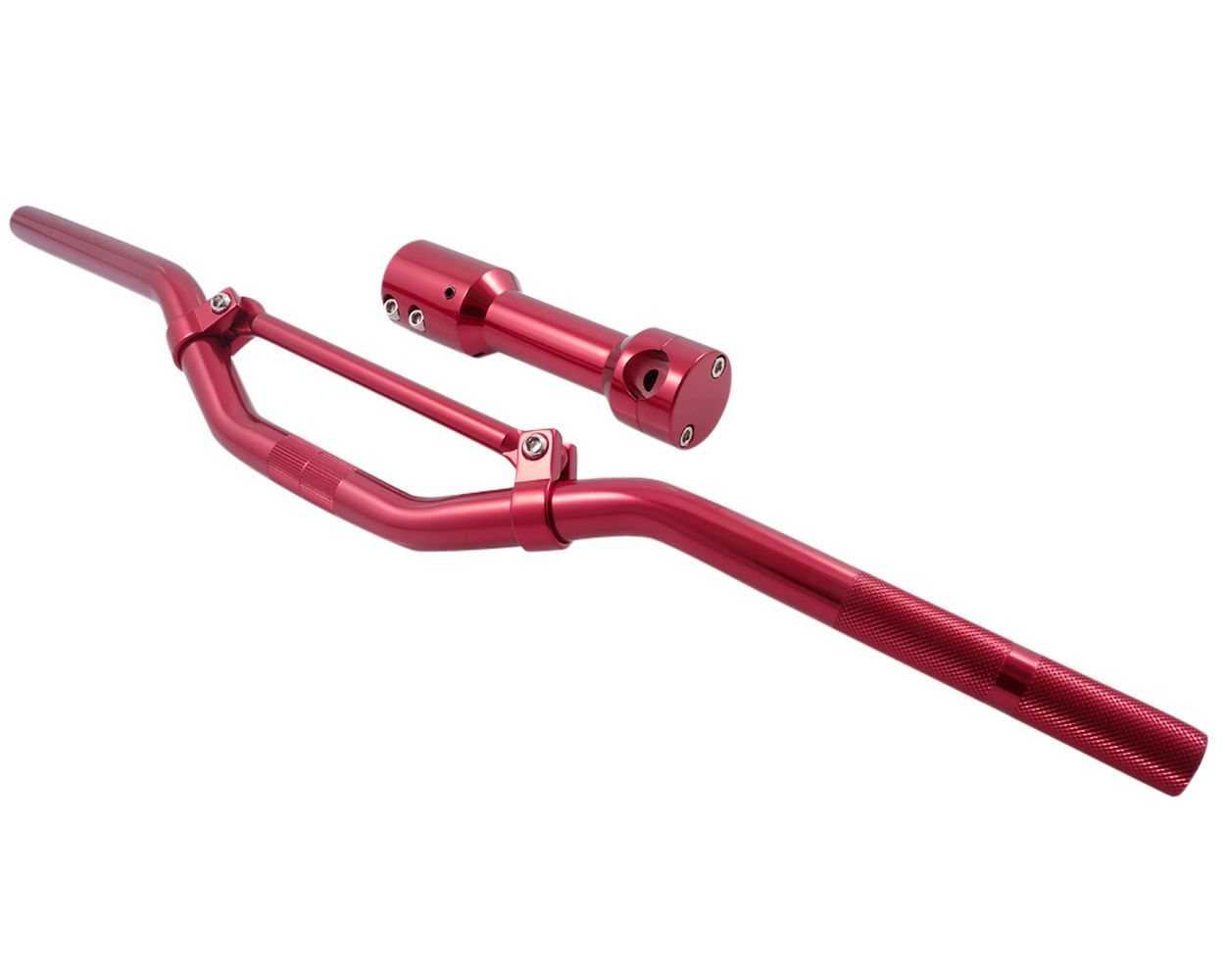 Downhill Lenker Set mit Aufnahme rot eloxiert