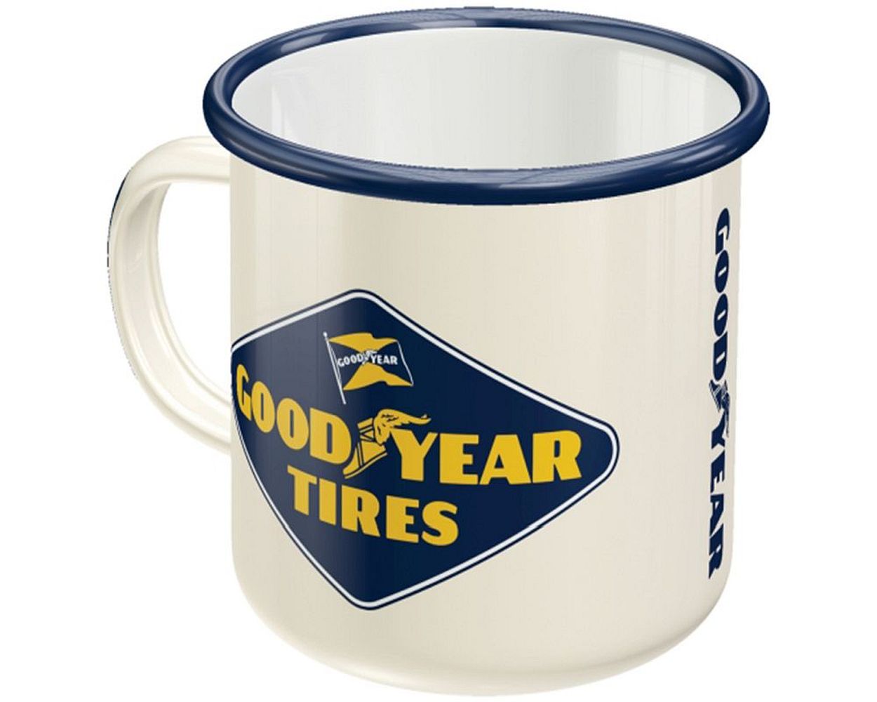 Tasse Emaille-Becher NOSTALGIC ART Goodyear