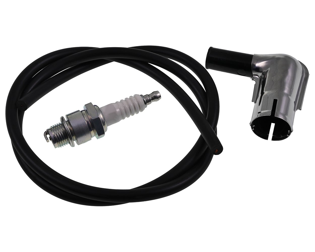 Set Zündkerzenkabel mit Zündkerzenstecker und Zündkerze B6HS Kurzgewinde