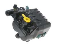 Bremssattel / Bremszange Bremse vorne schwarz komplett kompatibel für Aprilia Sport City One, Gilera Runner, Piaggio Fly, Beverly, Vespa GTS, GTV