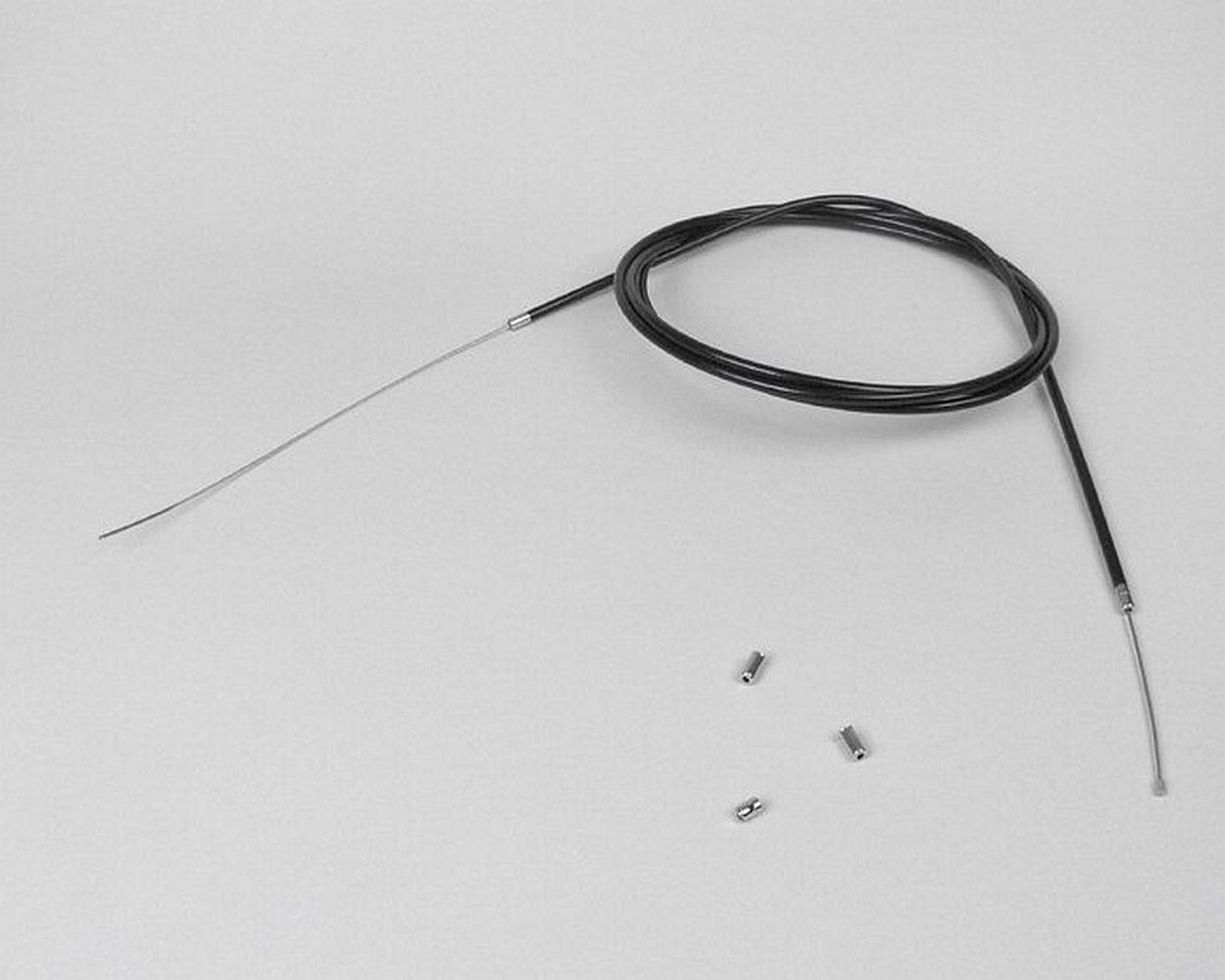 Gaszug universal 1, 2 mm x 2500 mm, Hülle 2200 mm, Nippel 3x3 mm, geflochten PTFE BGM kompatibel für Roller, Scooter, Mofa, Vespa