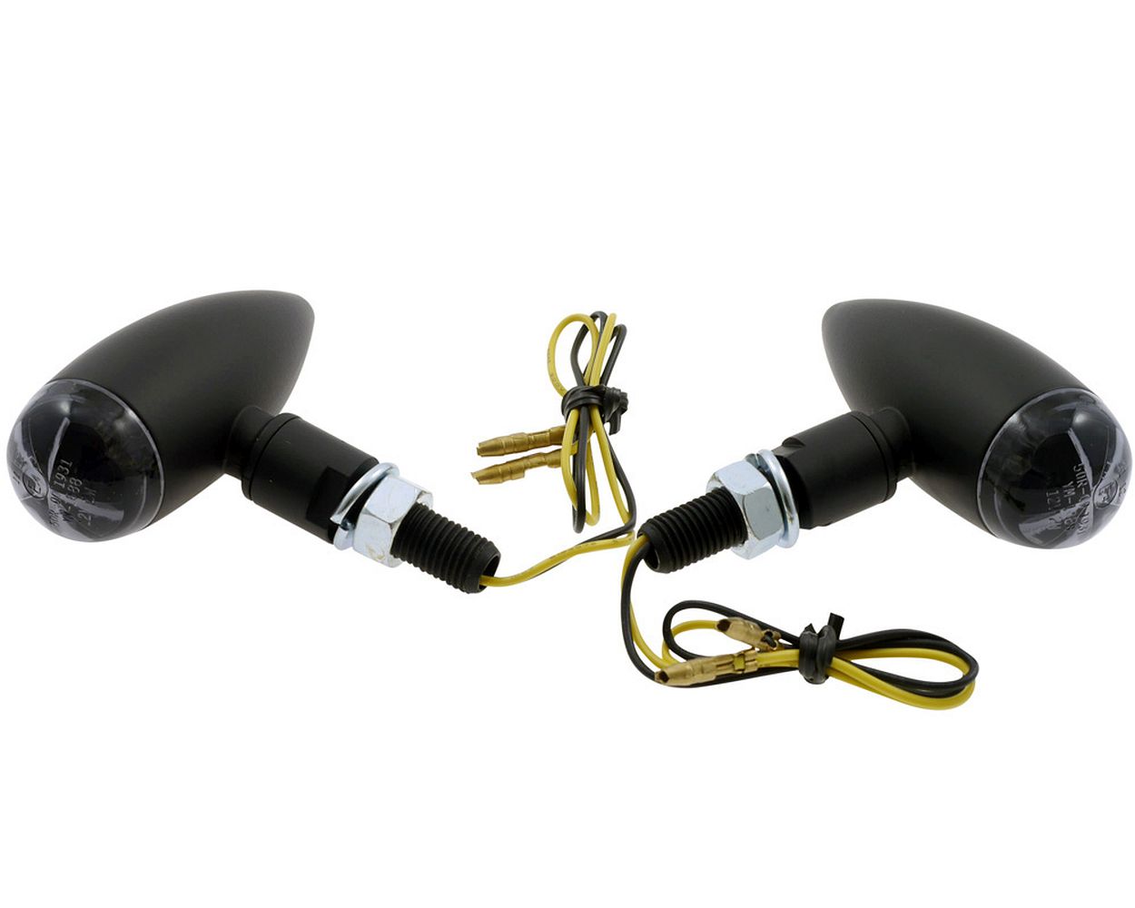 Blinker HIGHSIDER LED MICRO-BULLET schwarz, Alu, Glas 27 mm