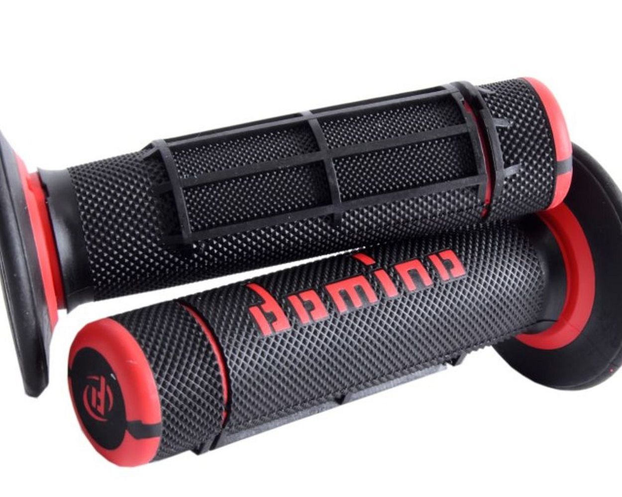 Lenkergriffe Domino Cross Dual Color schwarz / rot, 22/24 mm