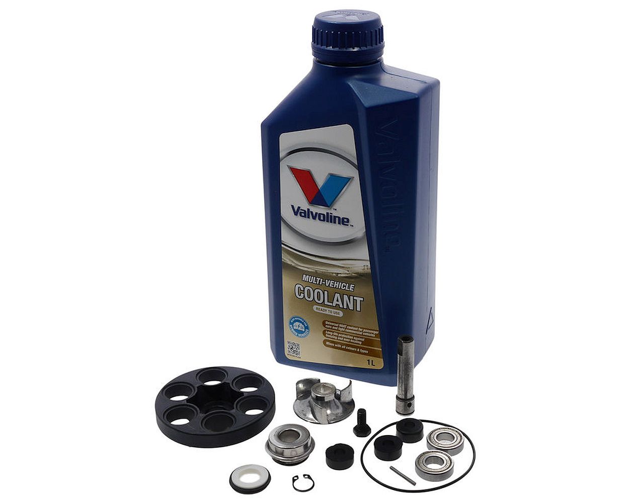 Wasserpumpenset Morini 50 ccm mit Kühlflüssigkeit Valvoline 1 Liter