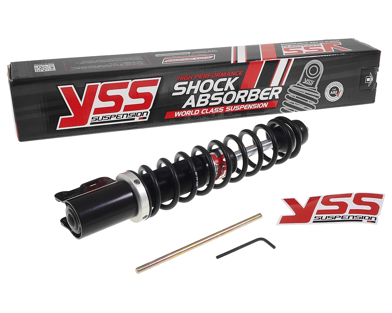 Stoßdämpfer vorne YSS PRO-X 240 mm, Feder schwarz, einstellbar
