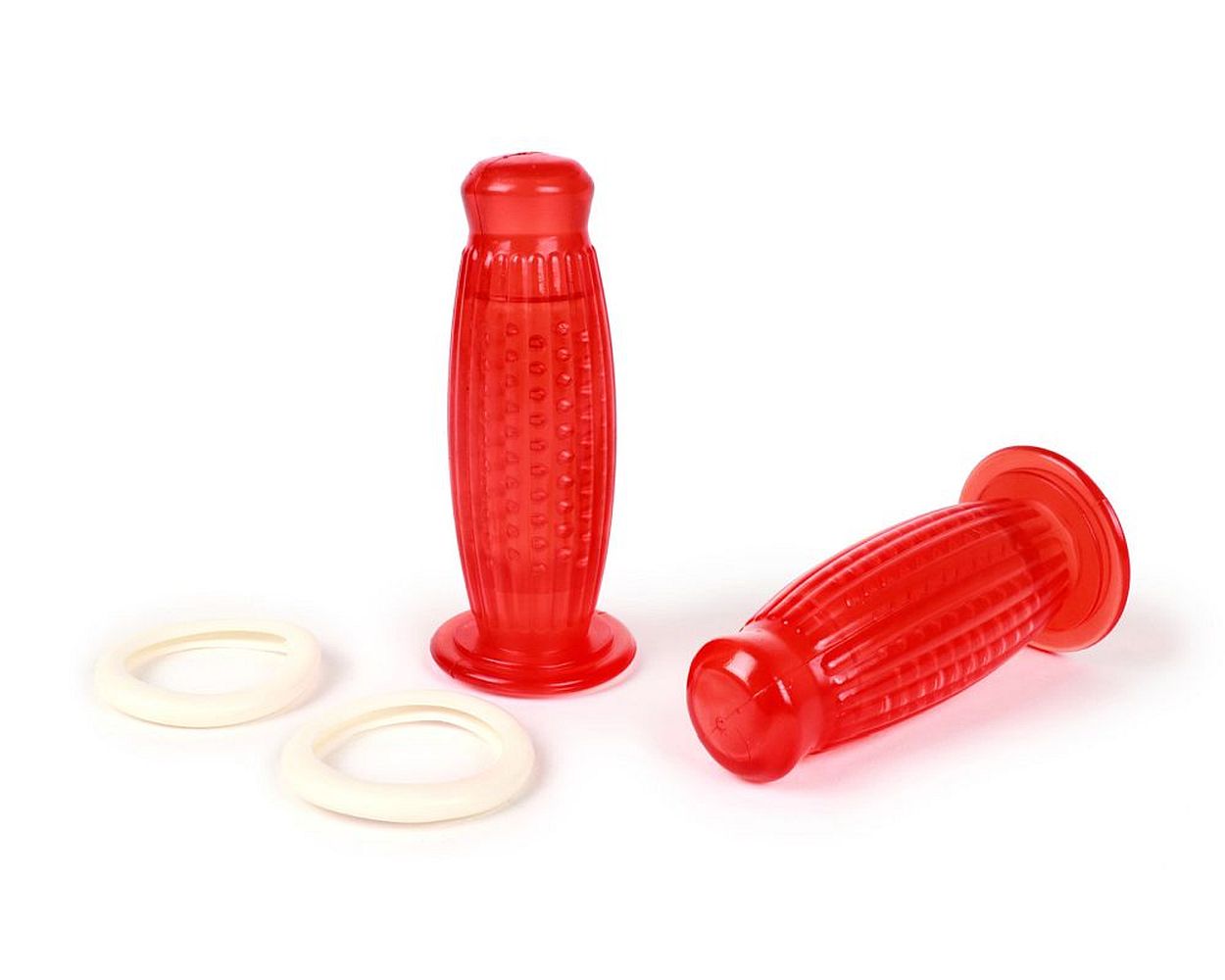 Lenkergriffe / Griffgummi BUBBLE Superflex- D=24 mm rot kompatibel für Vespa Classic V50, PV125, ET3, Sprint, Rally, VBB
