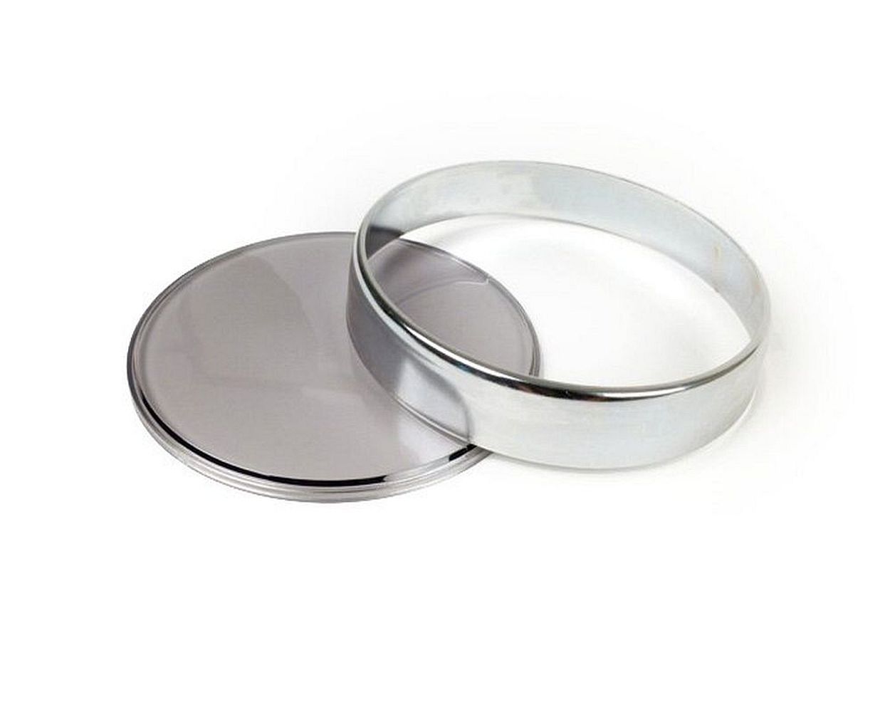 Tachoglas-Set BGM verchromt Ring, getöntes Glas 105 mm