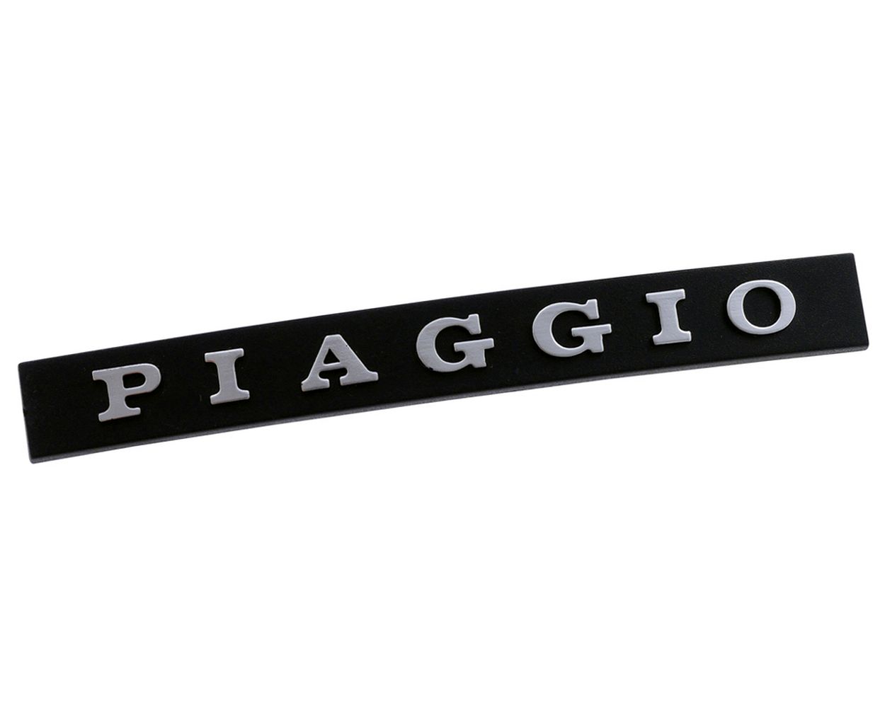 Schriftzug Emblem für Kaskade kompatibel für PIAGGIO schwarz/silber, gesteckt