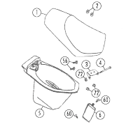  Imola 125 4T AC Sitzbank für Rex Imola 50 / 125, RS750