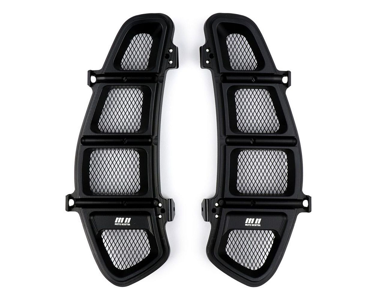 Gepäckfachgitter Lüftungsgitter Set MOTO NOSTRA, CNC, schwarz matt