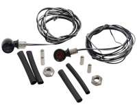 Blinker Set KELLERMANN Bullet Atto Black Mini LED Blinkleuchte vorne / hinten mit ABE kompatibel für Motorrad, Roller, Moped, Vespa, Mofa