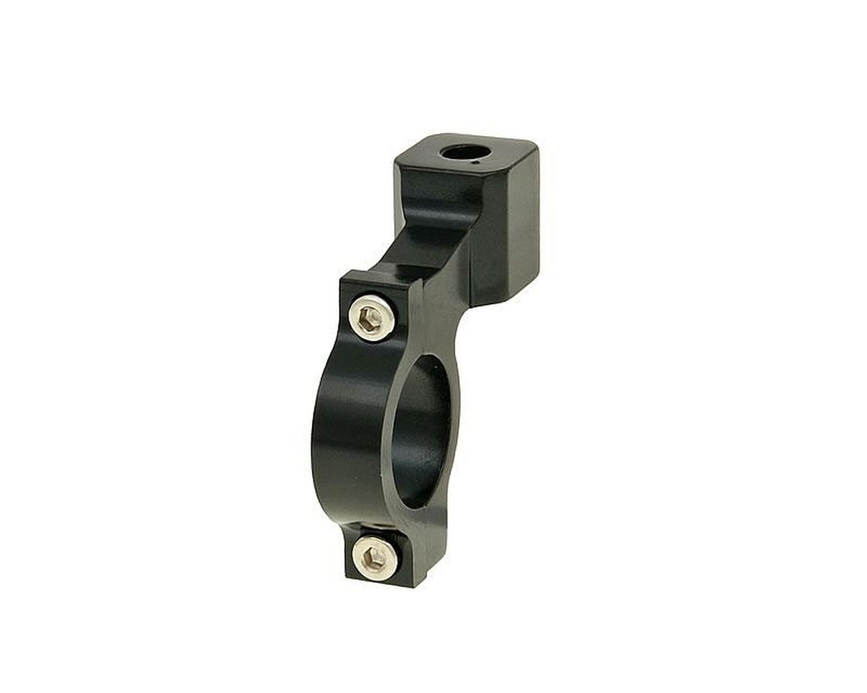 Lenkerklemme für Spiegel Aluminium schwarz M8 Linksgewinde