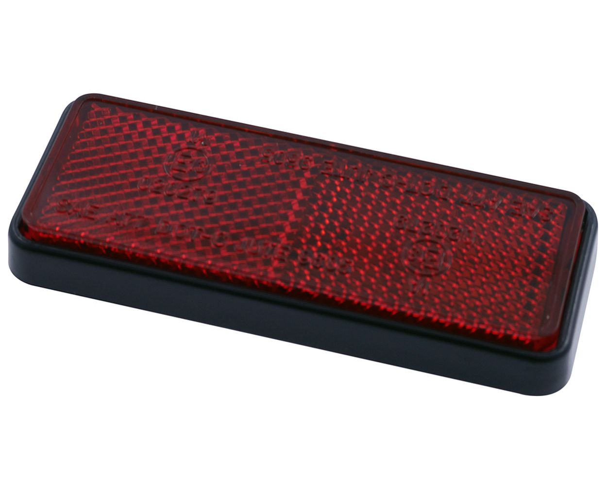 Reflektor 91, 5x36 mm rot rechteckig mit selbstklebender Folie, Motorrad